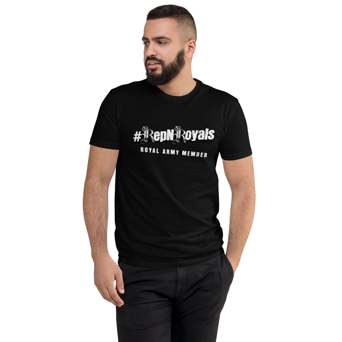 #RepNRoyals Slate Fitted T-shirt