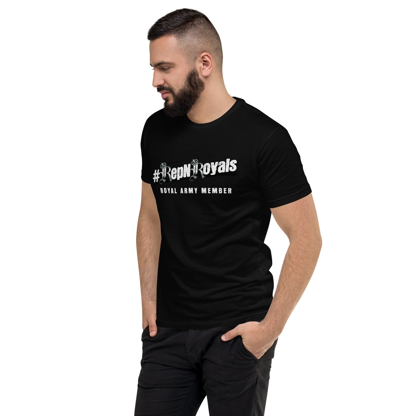 #RepNRoyals Slate Fitted T-shirt