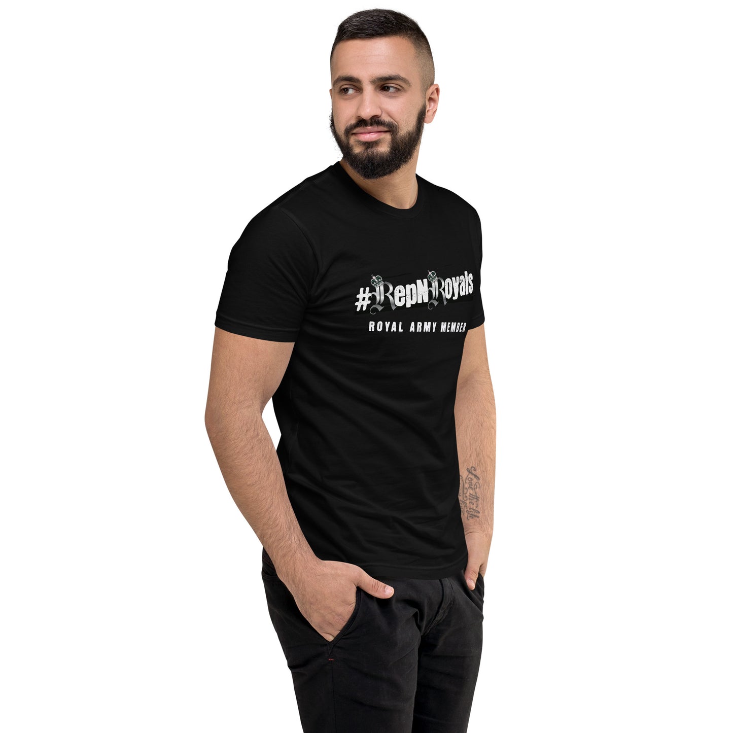 #RepNRoyals Slate Fitted T-shirt