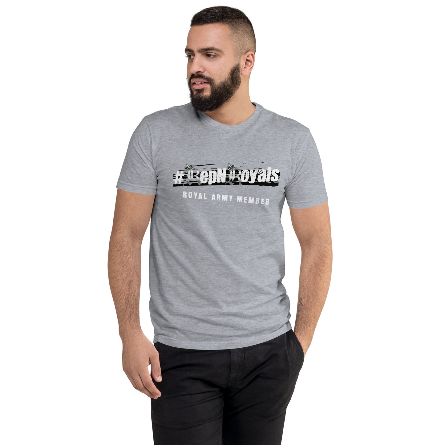 #RepNRoyals Slate Fitted T-shirt