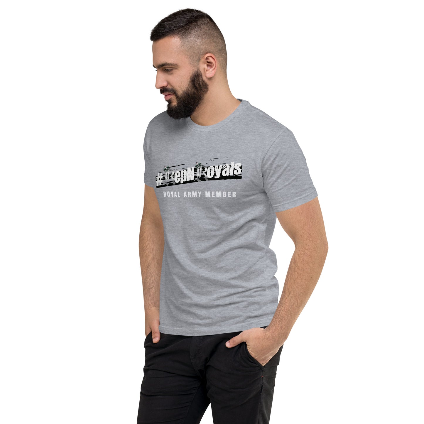 #RepNRoyals Slate Fitted T-shirt