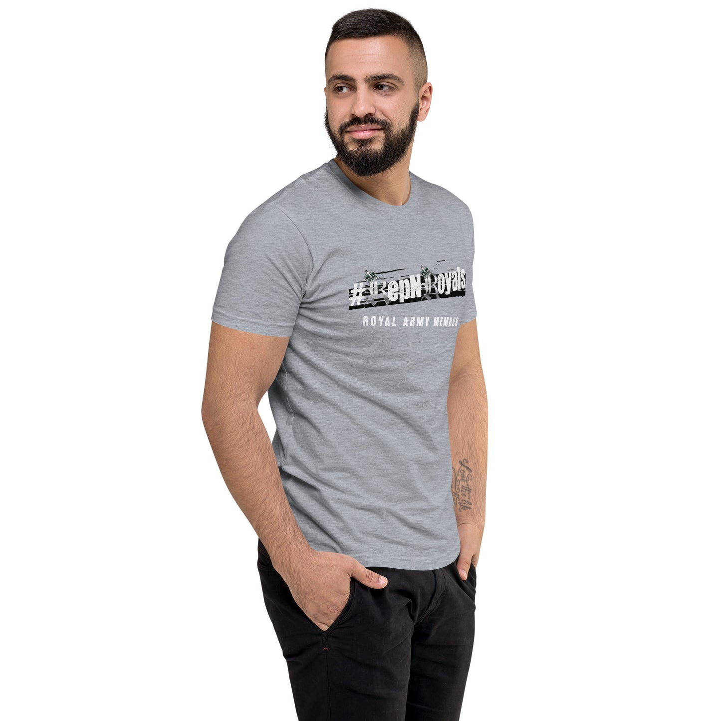 #RepNRoyals Slate Fitted T-shirt