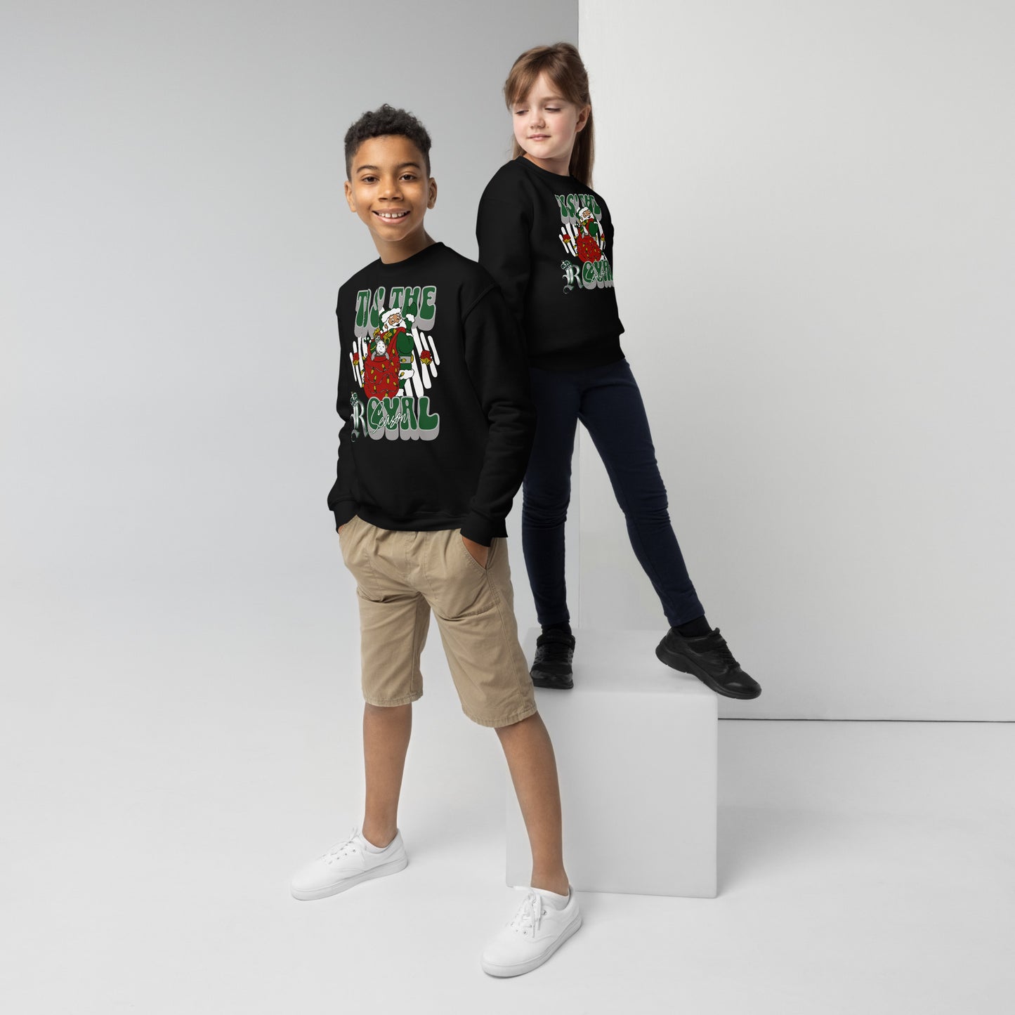 Tis' The Royal Season Holiday Youth crewneck sweatshirt