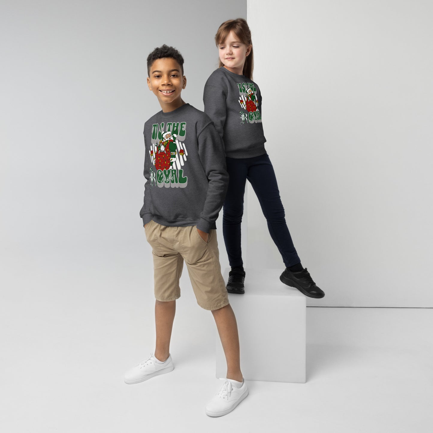 Tis' The Royal Season Holiday Youth crewneck sweatshirt