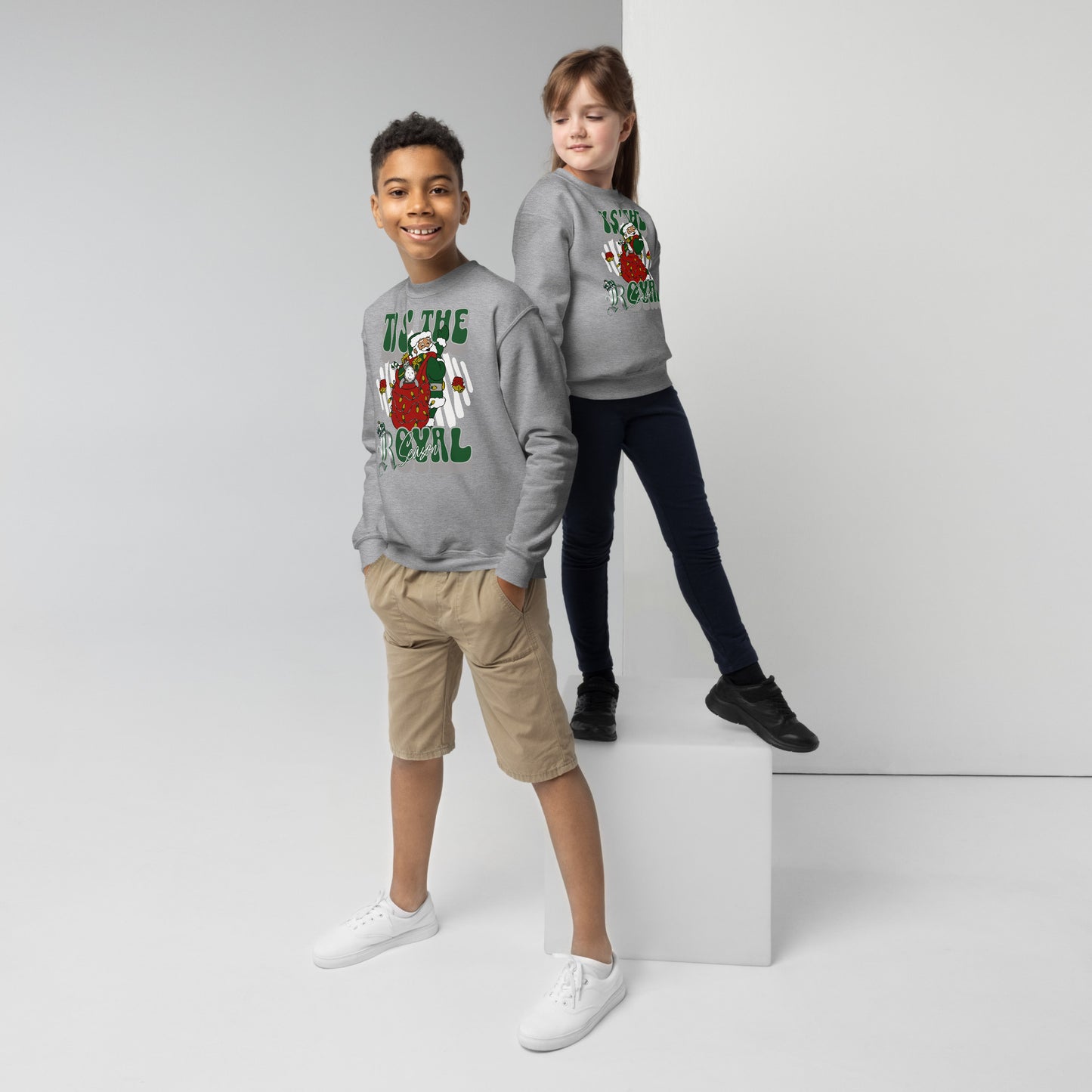 Tis' The Royal Season Holiday Youth crewneck sweatshirt